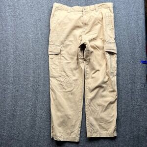 Old Navy Cargo Pants Mens 36x30 Tan Favorite Khakis Straight Leg Cotton